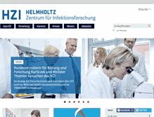 Tablet Screenshot of helmholtz-hzi.de